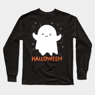 Trick or treat Funny cute Scary ghost Halloween cute scary little ghost Long Sleeve T-Shirt